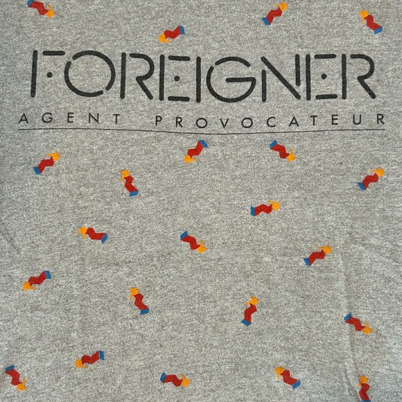 Vintage 80s Foreigner Agent Provocateur concert Band t-shirt Screen Stars tag - Picture 3 of 7